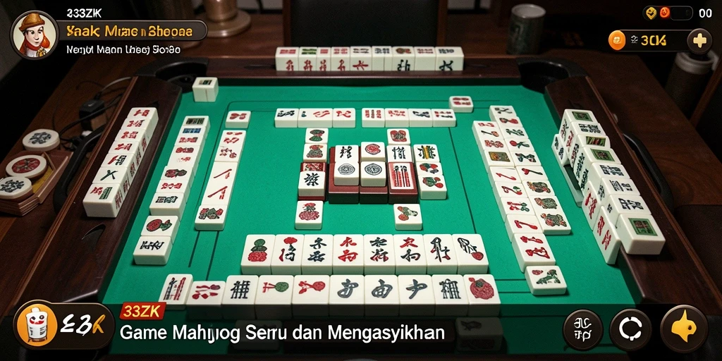 Tampilan gameplay <strong>33ZK</strong> yang seru dan menantang dalam game Mahjong.
