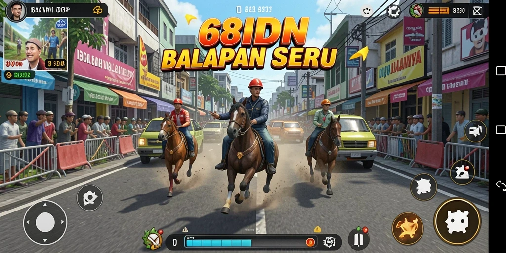 Tampilan gameplay racing yang mendebarkan di 68IDN.