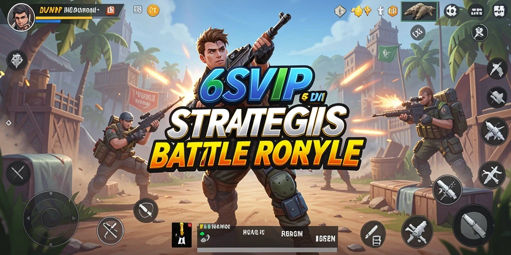 Screenshot gameplay 6SVIP menunjukkan aksi seru Battle Royale.