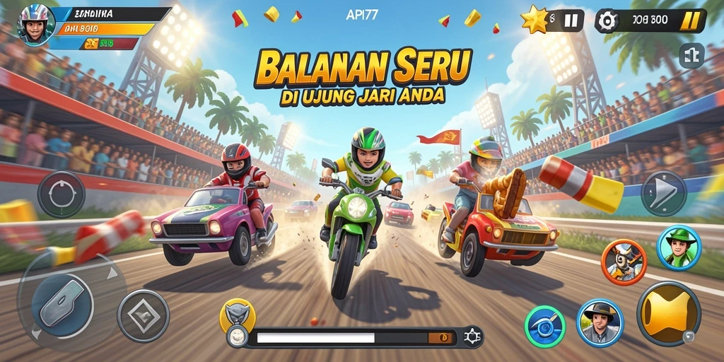 Tampilan menakjubkan dari gameplay balap API77.