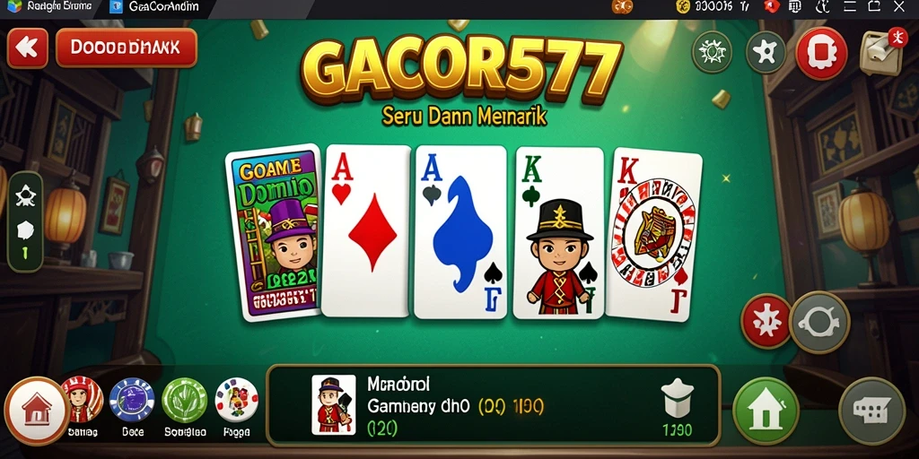 Tampilan menarik dari gameplay GACOR577 dengan domino klasik.
