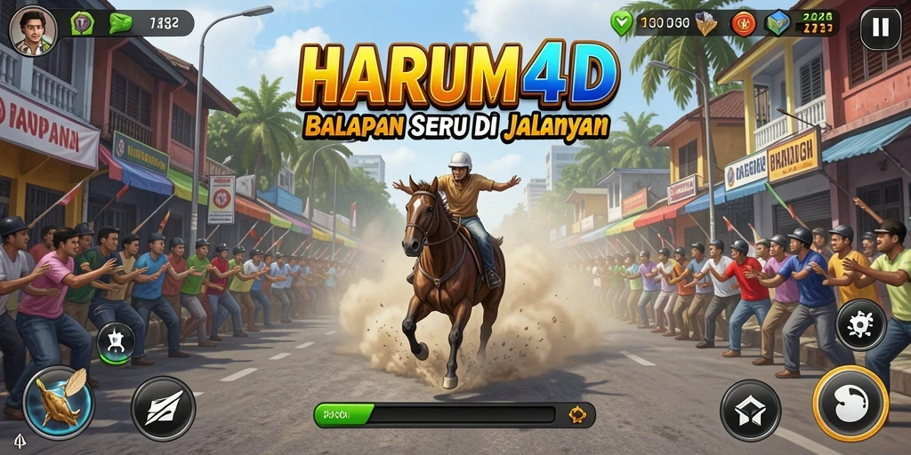 Tampilan gameplay seru dari game balapan HARUM4D.