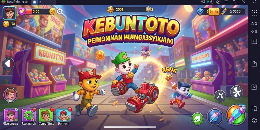 Screenshot gameplay KEBUNTOTO yang menunjukkan aksi seru di dunia Arcade.