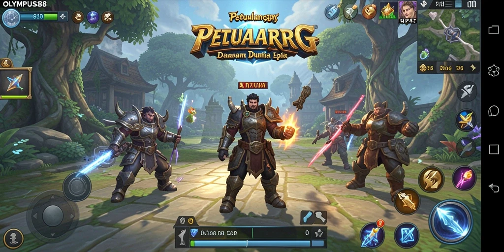 Screenshot OLYMPUS88 menampilkan aksi pertarungan yang mendebarkan di dunia RPG.