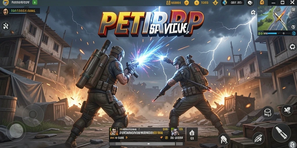 Gameplay seru dalam <strong>PETIRRP</strong> saat bertarung untuk bertahan hidup.