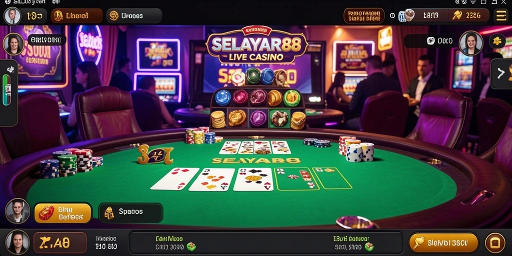 Tampilan Live Casino yang mengesankan dan interaktif.