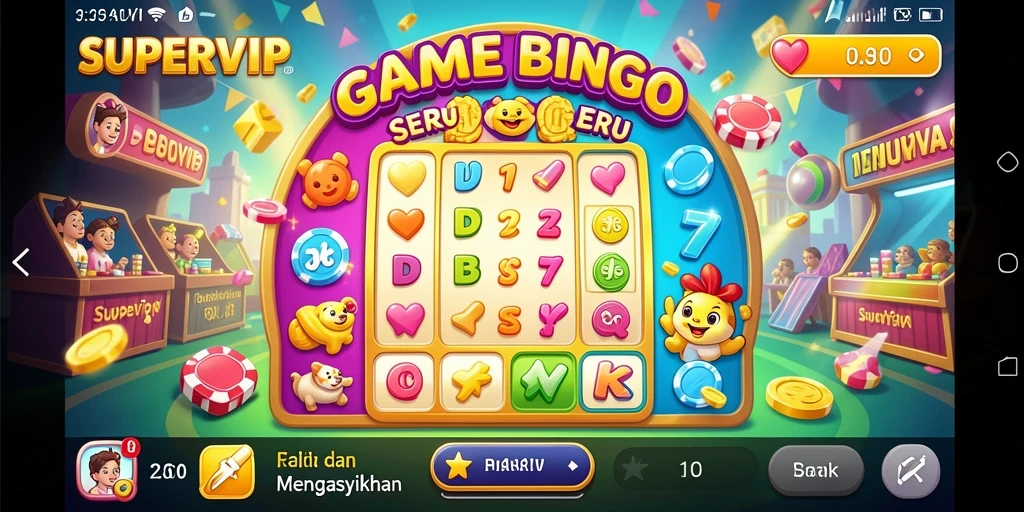 Tampilan permainan Bingo di SUPERVIP yang seru dan interaktif.