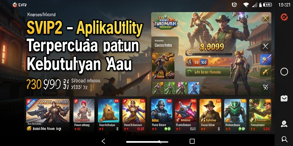 Tampilan utama aplikasi SVIP2 yang memudahkan navigasi.
