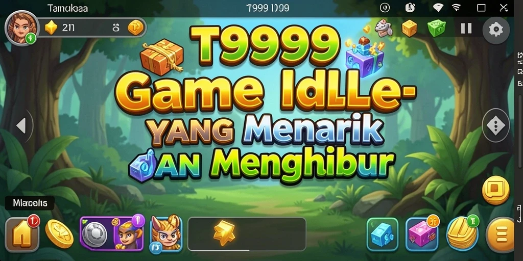 Tampilan gameplay T9999 yang seru dan menantang dalam genre Idle.