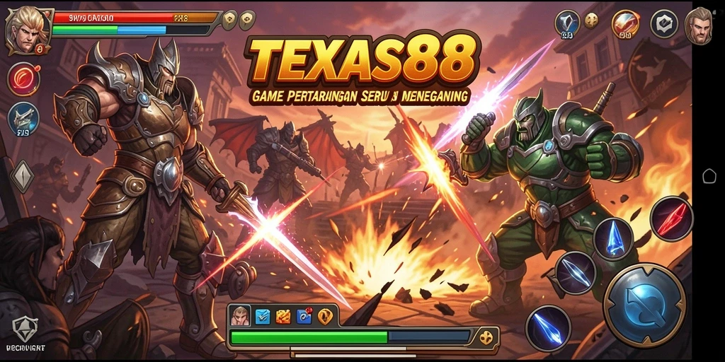 Gameplay TEXAS88 menampilkan pertarungan yang seru dan mendebarkan.