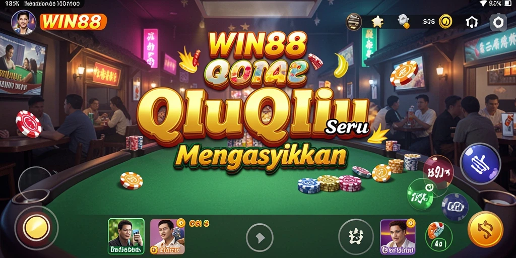 Screenshot gameplay WIN88 menampilkan suasana QiuQiu yang mendebarkan.